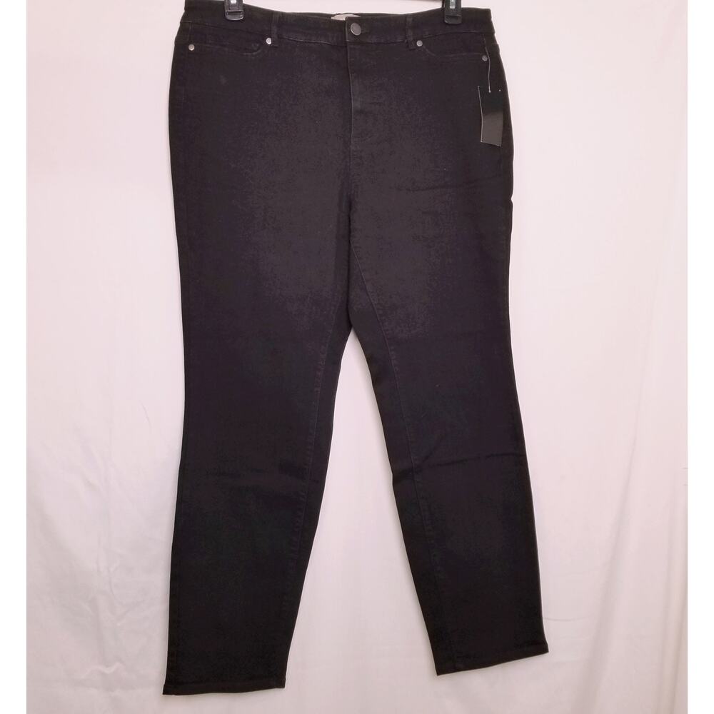NWOT's-Motto Womens Black High Rise Skinny Stretch Jeans 5 Pockets Size 16W (36)